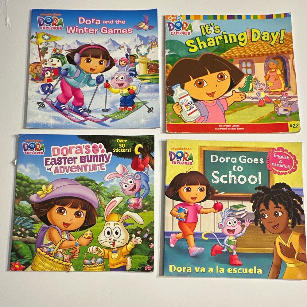 Nickelodeon Dora the Explorer Book Lot Paperback English/Spanish Ages 4-8 (4)